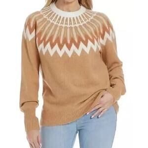 French Connection Womens Long Sleeve Fair Isle Pullover Sweater Size XS Casual